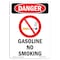 Signmission OSHA Danger Sign, 14" Height, Aluminum, Gasoline No Smoking, Portrait, 1014-V-1276 OS-DS-A-1014-V-1276 - alternate 1